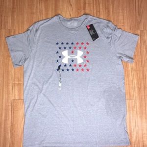 Under Armour American Flag Heat Gear Shirt 2XL